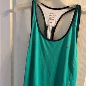 Nike Teal and Black Dri-FIT Tank